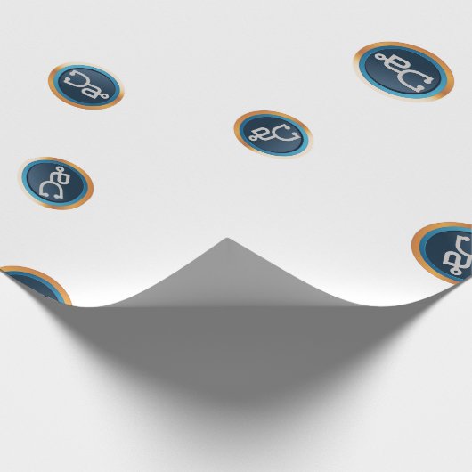 Cool Doc.Com Kryptowährung-Zeichenmuster Geschenkpapier (Ecke)