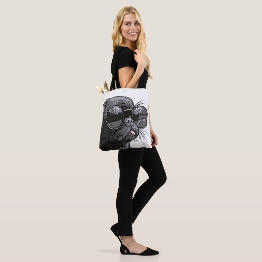 Cool Dog - Cute Dog Collection / Tote Bag Tasche (Am Model)
