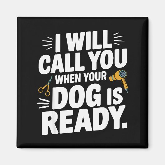 Cool Dog Groomer Art For Men Women Dog Grooming Pe Magnet (Vorne)