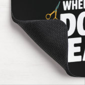 Cool Dog Groomer Art For Men Women Dog Grooming Pe Mousepad (Ecke)