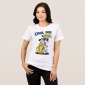 Cool Dog Vibes - Funny Cartoon Dog T - Shirt (Vorderseite voll)