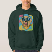 Cool Dog With Sunglasses Funny Hoodie (Vorderseite)