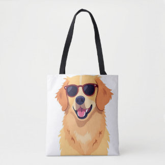 Cool Dog with Sunglasses Golde Retriever Tasche