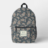 Cool Dogs with Plants Personalized Name Green Bedruckter Rucksack (Vorderseite)