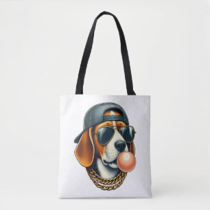 Cool Dogzz ein cooler Beagle mit Sonnenbrille und Tasche