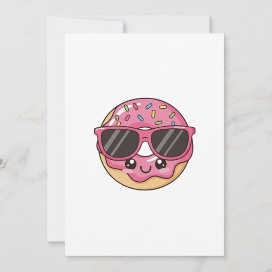 Cool Donut with Sunglasses Einladung (Vorderseite)