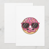 Cool Donut with Sunglasses Einladung (Vorne/Hinten)