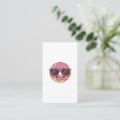 Cool Donut with Sunglasses Visitenkarte (Stehend Vorderseite)