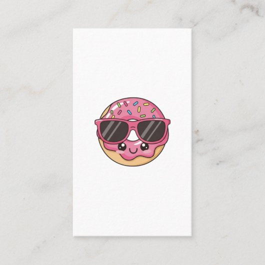 Cool Donut with Sunglasses Visitenkarte (Vorderseite)