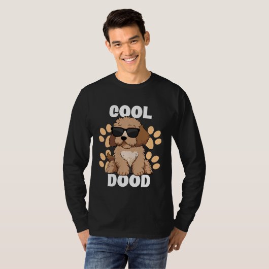 Cool Dood Labradoodle Sunglasses Paw Print for Doo T-Shirt (Vorne ganz)