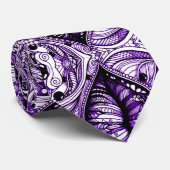 Cool Doodle Art Lila Krawatte (Gerollt)