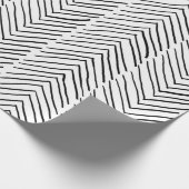 Cool Doodle Handmade Herringbone Boho Minimal Geschenkpapier (Ecke)