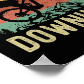Cool Downhill Jersey, Mountain Biking, Cycling, Mo Poster (Ecke)