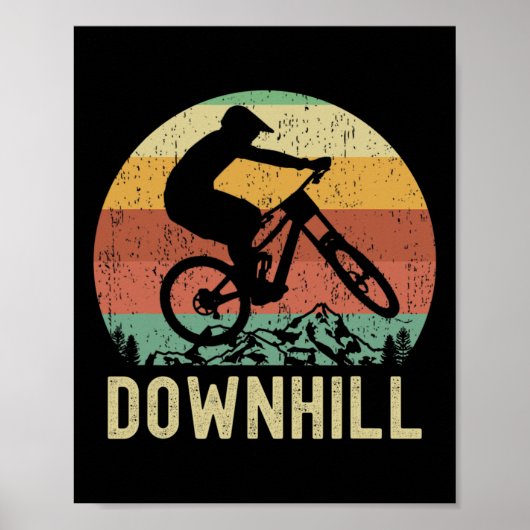 Cool Downhill Jersey, Mountain Biking, Cycling, Mo Poster (Vorne)