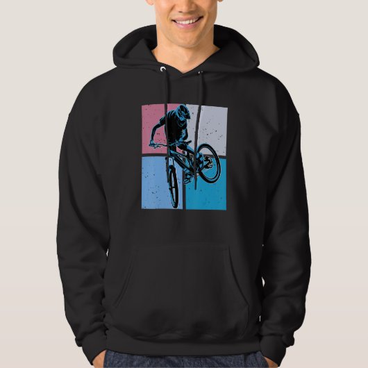 Cool DownHill Mountain Bike Design for Hardcore Cy Hoodie (Vorderseite)