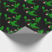 Cool Drachenweihnacht Geschenkpapier (Ecke)