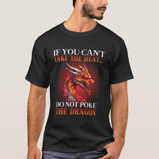 Cool Dragon Flame-Spewing Flying Mythical Creature T-Shirt (Vorderseite)