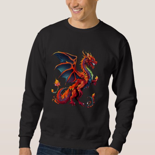 Cool Dragon For Men Women Kids Mythical Dragon Sweatshirt (Vorderseite)