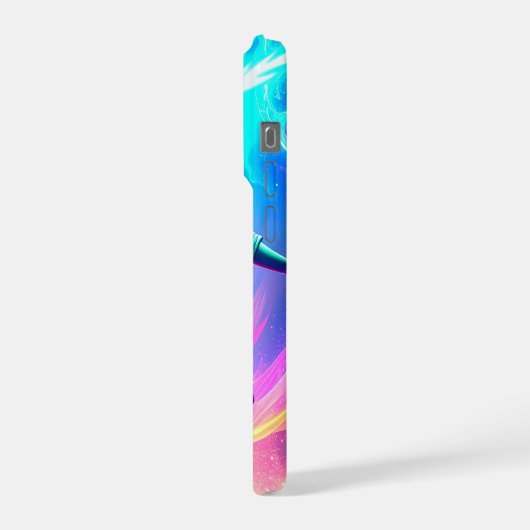 Cool Dramatic Lady Liberty Keep Calm and Sparkle  iPhone Hülle (Linke Seite)