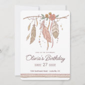 Cool Dreamcatcher Birthday Boho Birthday Einladung (Vorderseite)