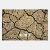 Cool Dry land cracked earth Your Custom name Geschenkpapier Set (Vorderseite 2)