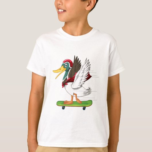 Cool Duck Skateboard Kids T - Shirt Design - Spaß! (Vorderseite)