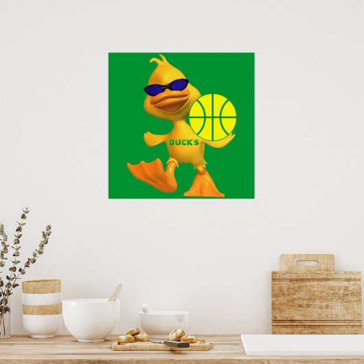 Cool Ducks Basketball Poster (Küche)
