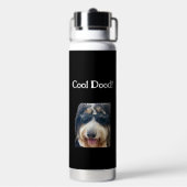 Cool Dude Dog Wearing Sun Glasses Water Bottle Trinkflasche (Hinten)