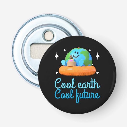 Cool earth, Cool future - Erde Flaschenöffner (Vorderseite)