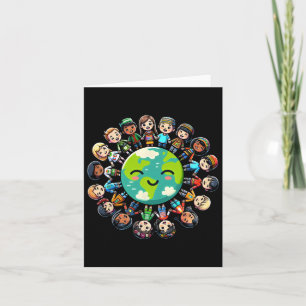 Cool Earth Day 2025 T-Shirt Children Parents Teach Karte