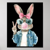 Cool Easter Bunny Blow Bubble Gum Rabbit Egg Hunt  Poster (Vorne)