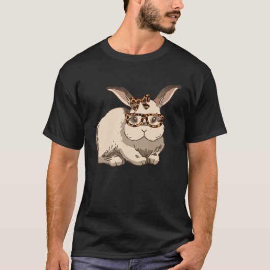 Cool Easter Bunny with Glasses Easter Bunny Cute T-Shirt (Vorderseite)
