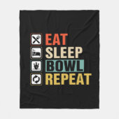Cool eat sleep bowl repeat word art fleecedecke (Vorderseite)