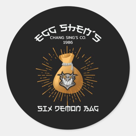 Cool - Egg Shen's Six Demon Bag Tee Long Sleeve Runder Aufkleber (Vorderseite)