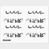 COOL EICHEN - Wortspiele - Frankfurt Stadt Rechteckiger Aufkleber (Blatt)