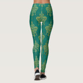 cool eines der typisch grünen Goldfolienmuster Leggings (Rückseite)