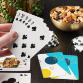 Cool, einzigartig, trendy, urban, Memphis-Illustra Spielkarten (In Situ)