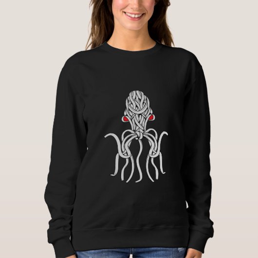 Cool Einzigartiger Jiu Jitsu Octopus Weißer Gürtel Sweatshirt (Vorderseite)