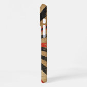 Cool Electric Guitarist Gift Soviet Art Rock Music iPhone Hülle (Linke Seite)