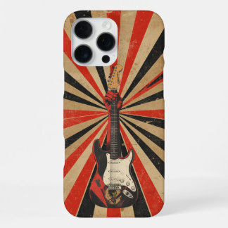 Cool Electric Guitarist Gift Soviet Art Rock Music iPhone 16 Pro Max Hülle