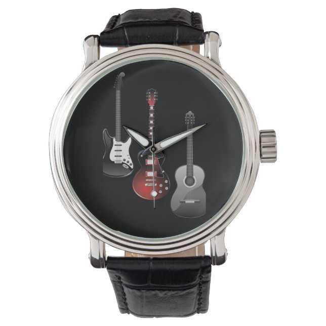 Cool Electric Guitars for Music Lovers Custom Gift Armbanduhr (Vorderseite)