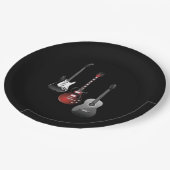 Cool Electric Guitars for Music Lovers Gift Pappteller (Schrägansicht)
