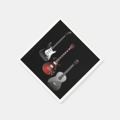 Cool Electric Guitars for Music Lovers Gift Serviette (Ecke)