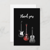 Cool Electric Guitars for Music Thank You Dankeskarte (Vorne/Hinten)