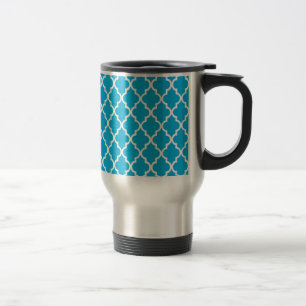 cool, elegant, klassisch aqua-blaue Vierblatt-Must Reisebecher