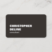 Cool Elegant kühl Schwarz-weißer Elfenbeinberater Visitenkarte (Vorderseite)