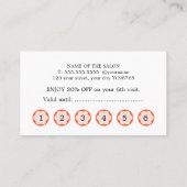 Cool Elegante Pastel Bold Salon Treuekarte (Rückseite)