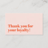 Cool Elegante Pastel Bold Salon Treuekarte (Vorderseite)