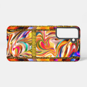 Cool Elegante Wirble Farben Samsung Galaxy Hülle (Rückseite (Horizontal))