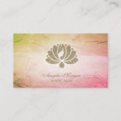 Cool Eleganter Beruflicher Glitzer Lotus Blume Visitenkarte (Vorderseite)
